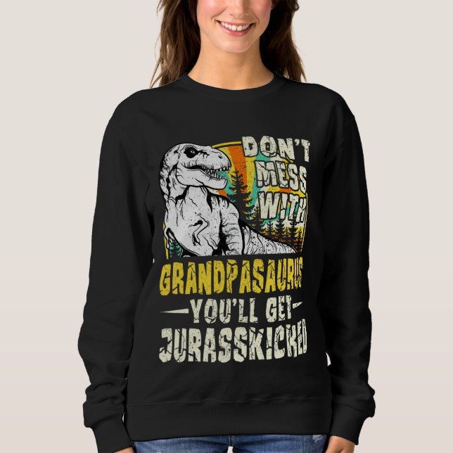 Moletom Avô Rex Saurus Papasaurus Dinossauros Homens F (Frente)