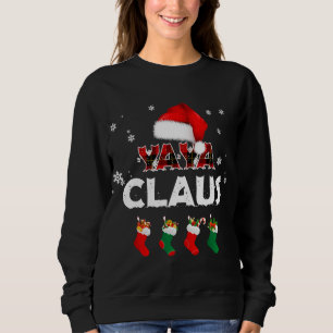 Moletom Avó Yaya Claus Papai Noel Engraçado Pajam de Natal