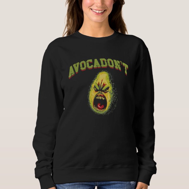 Moletom Avocado Avocadon t   Angry Avocado Pun (Frente)