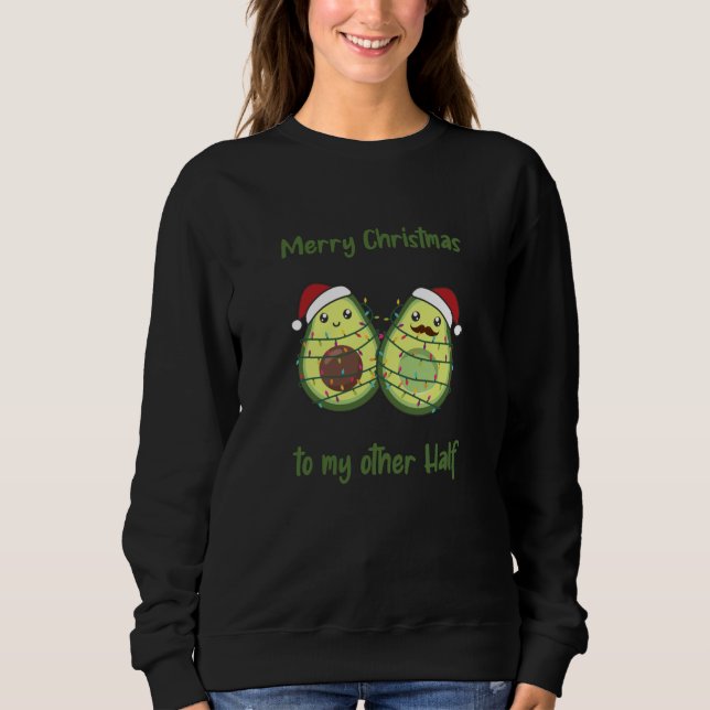 Moletom Avocado Christmas Lights Funny Avocados (Frente)