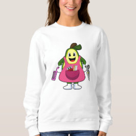 Moletom Avocado como cabeleireiro com tesoura e comb