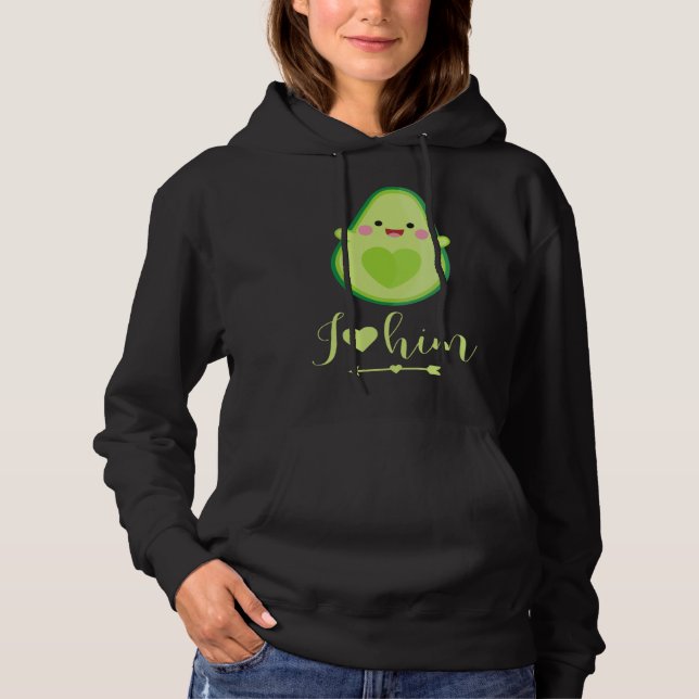 Moletom Avocado couple I love him partner Valentine s Day (Frente)