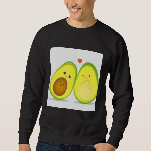 Moletom avocado cute pattern  ilustration (Frente)