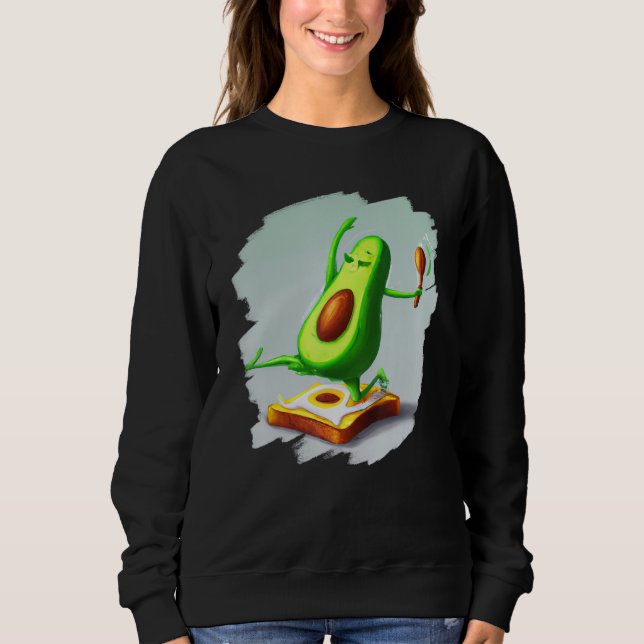 Moletom Avocado Dancing on Toast Cute Avocado Bread Foodie (Frente)