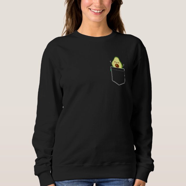Moletom Avocado Em Pocket Saudável Fruta De Estilo De Vida (Frente)