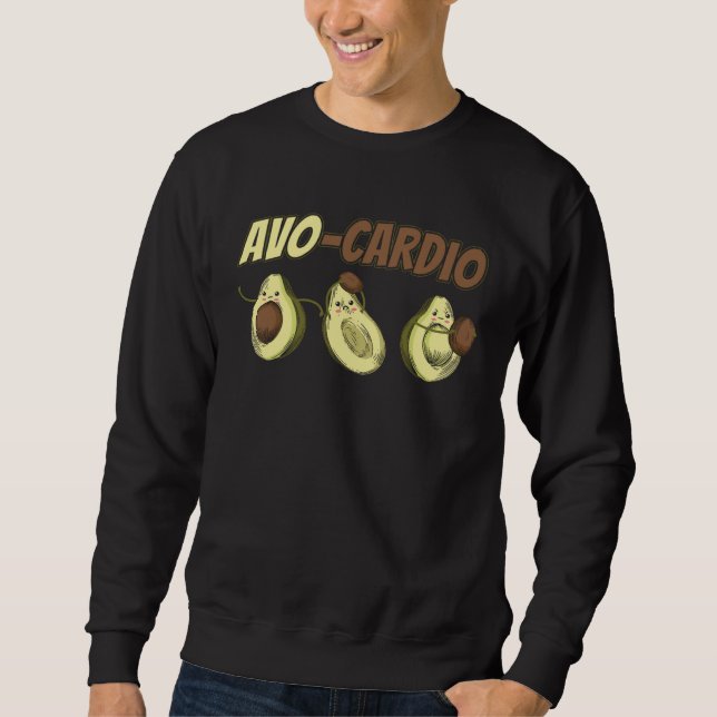 Moletom Avocado Graphic Avo Cardio for a Avacardio Workout (Frente)
