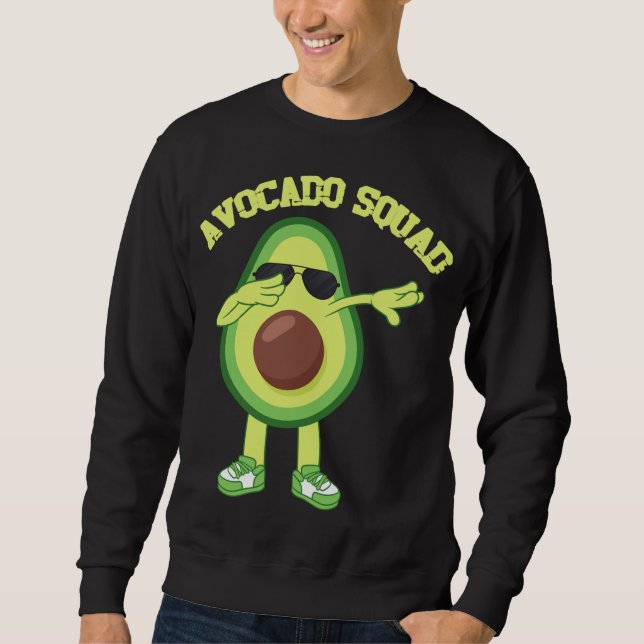 Moletom Avocado Squad Dab Dabbing Dope Swag Vegan Vegetari (Frente)