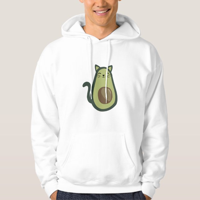 Moletom Avogato Avocado Cat Engraçado Comida Verde (Frente)