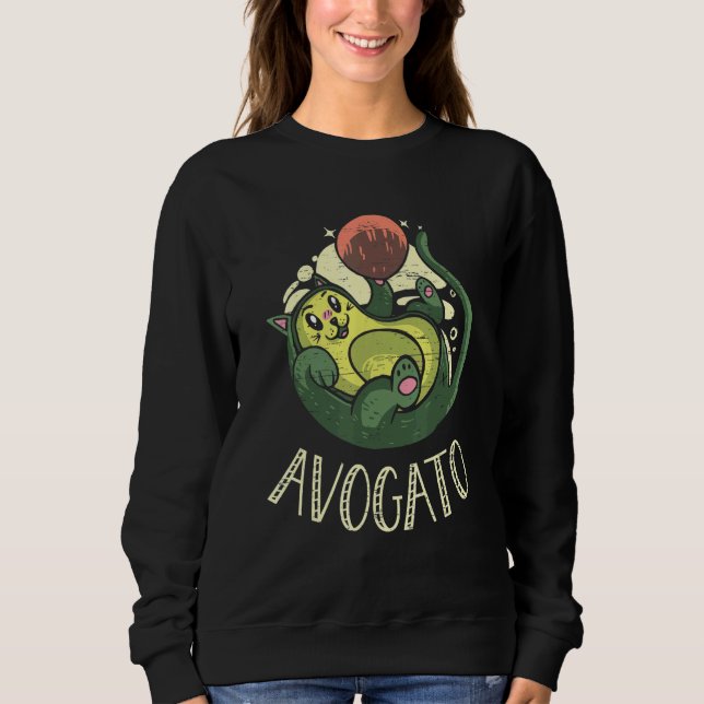 Moletom Avogato Cat Feline Meow Guacamole Vegan and Vegeta (Frente)