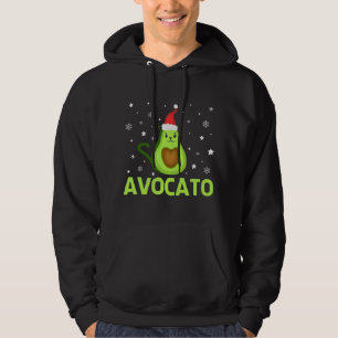 Moletom Avogato Natal Gato Bonito Avocado Engraçado Xmas d
