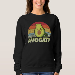 Moletom Avogato, Retro Cat Avocado, Cinco De Mayo