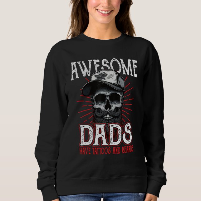 Moletom Awesome Dad's Have Tattoos Father Son Daughter Dad (Frente)