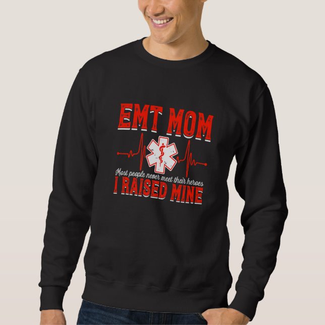 Moletom Awesome EMT Mom Emergency Medical EMS Paramedics E (Frente)