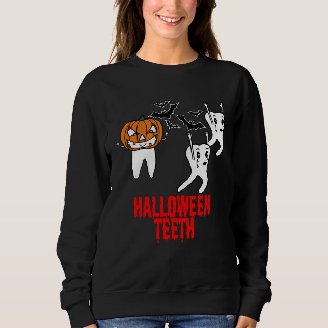 Moletom Awesome Halloween Tooth With Pumpkin For Dental Wo (Frente)