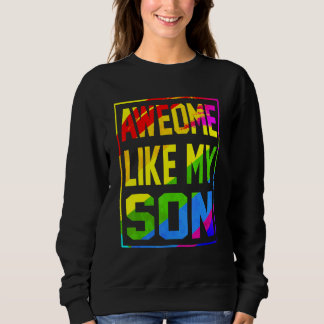 Moletom Awesome Like My Son Rainbow Flag Lgbt Pride Proud 