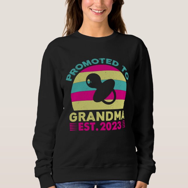 Moletom Awesome Promoted to grandma 2023 pregnancy announc (Frente)