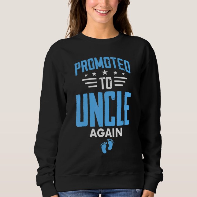 Moletom Awesome Promoted To Uncle Again Pregnancy Announce (Frente)
