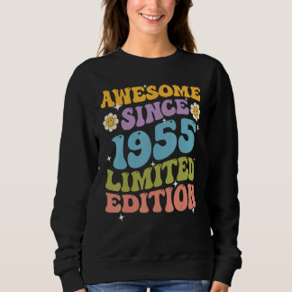 Moletom Awesome Since 1955 Retro Groovy Shirt Gifts For Wo