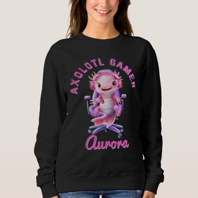 Moletom Axelotl Cozy Gamer Girl Pink Cute Axolotl (Frente)