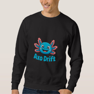 Moletom AXO Drift Cute Blue Axolotl Kawaii Cartoon Charact