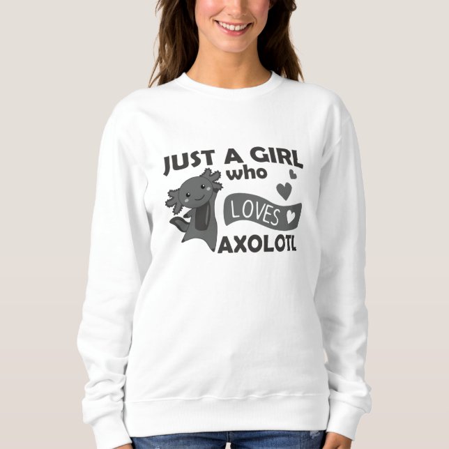 Moletom Axolotl Amém Animais Doce Para Meninas (Frente)