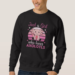 Moletom Axolotl Amém Animais Doce Para Meninas Rosa