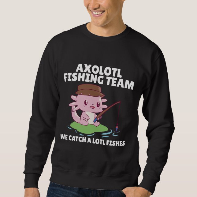Moletom Axolotl Angel Team Axolotls Pega Muito Peixe (Frente)