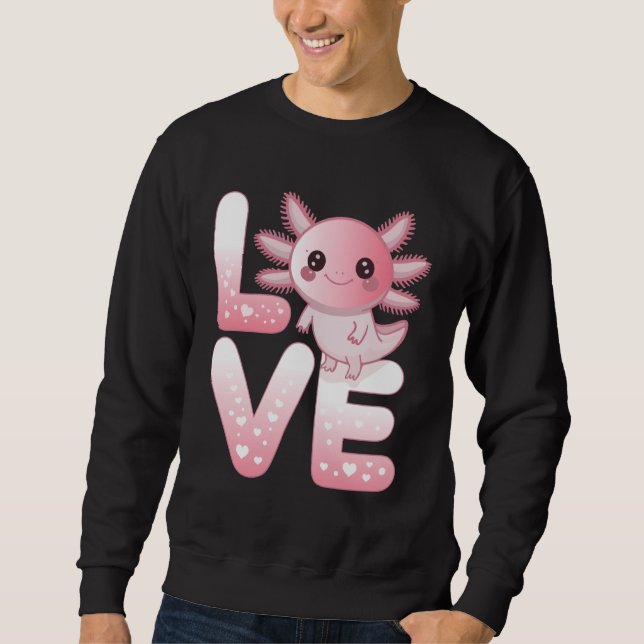 Moletom Axolotl Animals Kawaii Axolotls Lovers Cute Axolot (Frente)