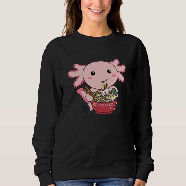 Moletom Axolotl Comida Ramen Japonês Comida Kawaii Animais (Frente)