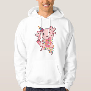 Moletom Axolotl Deseja Feliz Aniversário Para Você Axolotl