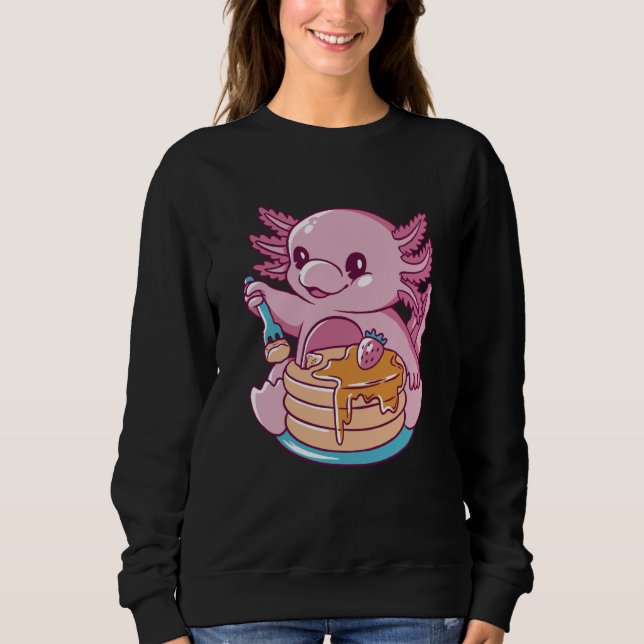 Moletom Axolotl Eating Pancakes Cute (Frente)