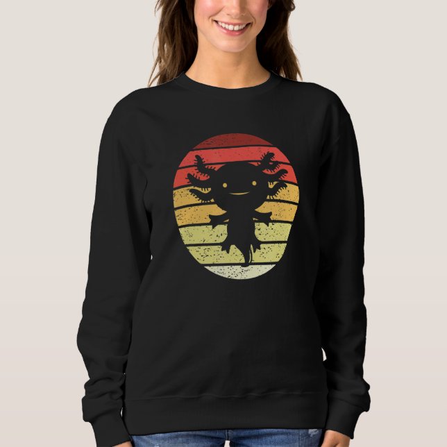 Moletom Axolotl Estilo Retro Vintage (Frente)