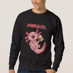 Moletom Axolotl Funny Party Drinkalotl Partner Look Beer T