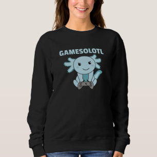 Moletom Axolotl Gamesolotl Cute Animais Para Gamers