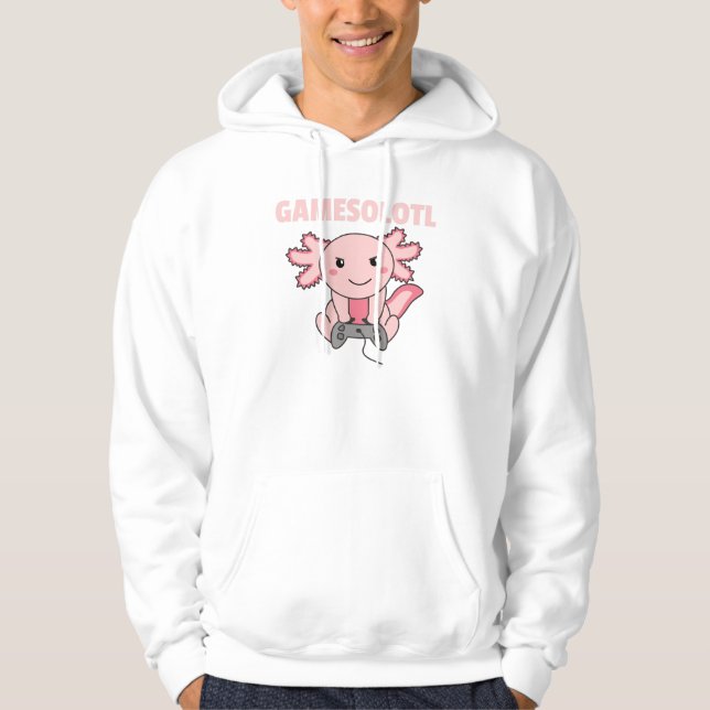 Moletom Axolotl Gamesolotl Cute Animais Para Gamers (Frente)