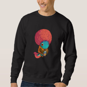 Moletom Axolotl Garota Com Um Bebendo De Corte De Cabelo C