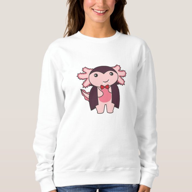 Moletom Axolotl Halloween Cute Devil Vampire Costume (Frente)