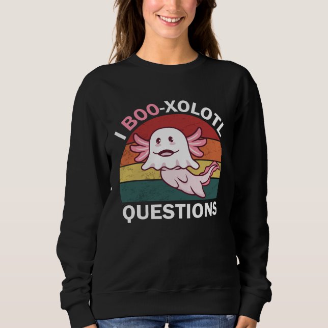 Moletom Axolotl Halloween I Boo xolotl Questions Boo Axolo (Frente)