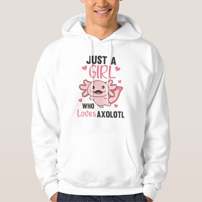 Moletom Axolotl Lovers Sweet Animals For Girls Pink (Frente)
