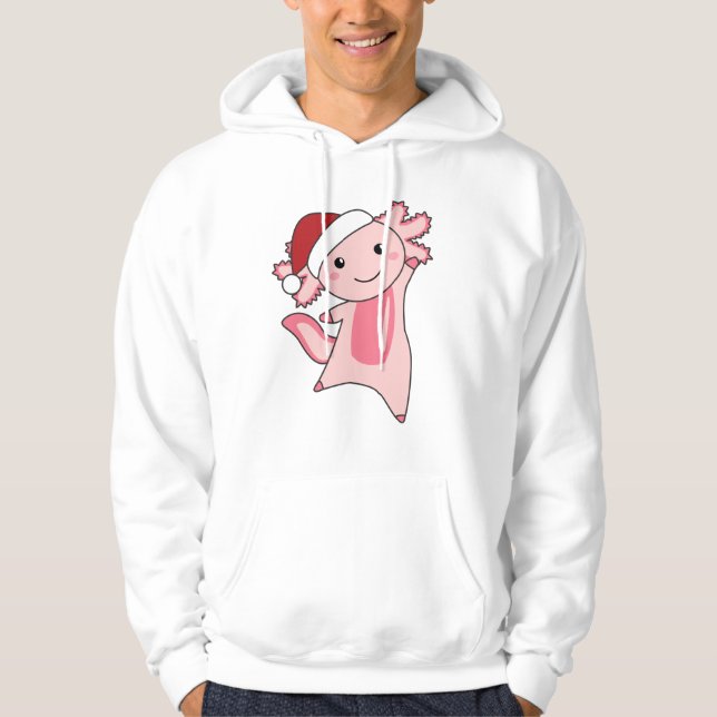 Moletom Axolotl Merry Christmas Winter Animals Axolotls (Frente)