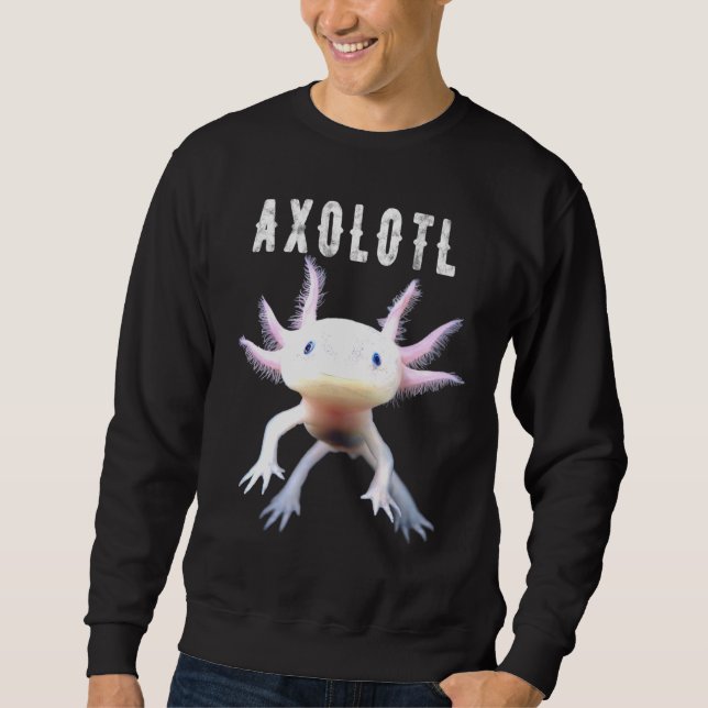 Moletom Axolotl Mexicano Andando Peixes Foguosos Sorriso (Frente)