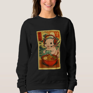 Moletom Axolotl Salamander Gaming Ramen Ukiyo-e Great Wave
