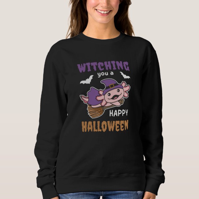 Moletom Axolotl Witch Witches Witching You A Happy (Frente)