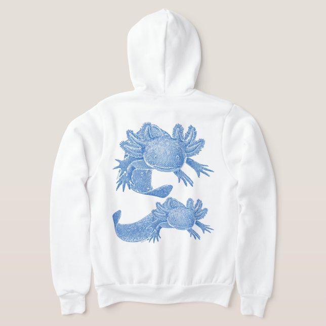 Moletom Axolotl Zip Capuz - AZUL (Postura das costas)