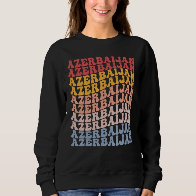 Moletom Azerbaijan Groovy Retro Azerbaijani (Frente)