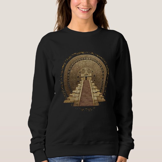 Moletom Aztec Calendário Mayan Indígenas Mexicano Aztec Ja (Frente)
