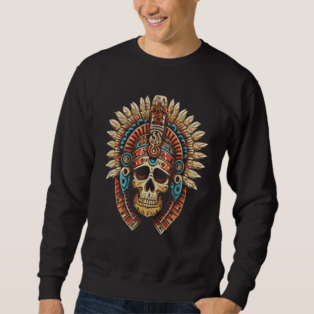 Moletom Aztec God Of Death Skull (Frente)
