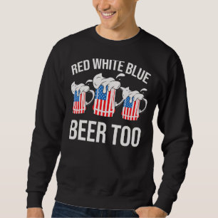 Moletom Azul Branco Vermelho e Cerveja Até 4 de julho