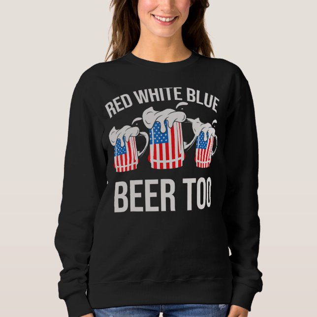 Moletom Azul Branco Vermelho e Cerveja Até 4 de julho (Frente)