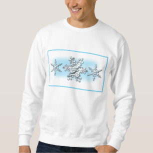 Moletom Azul do Camisola-bebê dos flocos de neve do cromo